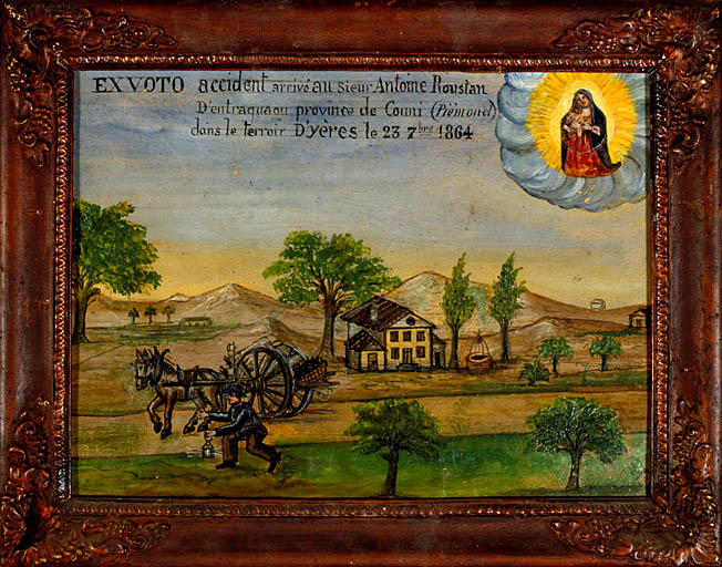 tableau, ex-voto : Accident d'Antoine Roustan