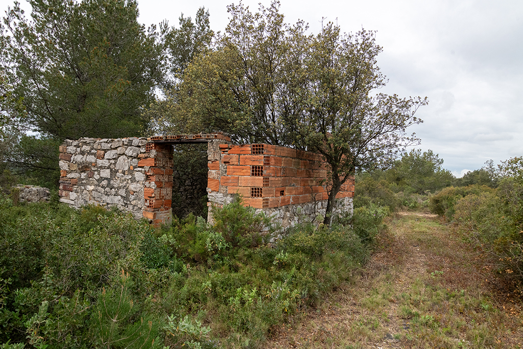 Abri-soute en pierre et brique creuse, à l'arrière des cuves