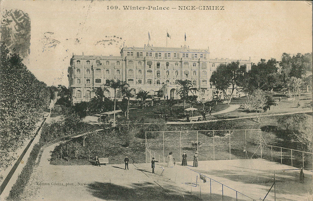 jardin d'agrément de l'Hôtel de voyageurs dit hôtel Winter Palace, actuellement immeuble en copropriété