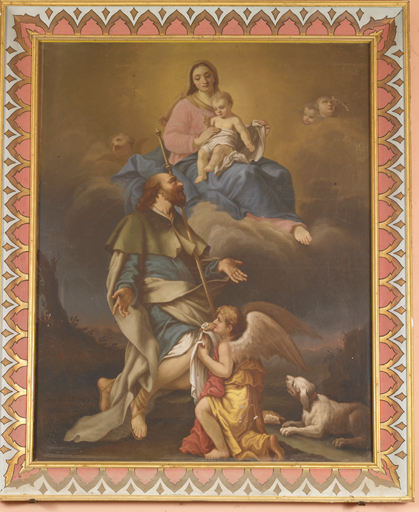 tableau : Saint Roch aux pieds de la Vierge