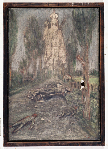 ex-voto, tableau : Accident de voiture automobile (N° 1)