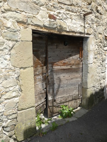 Elévation sud, premier niveau. Porte de l'étable.