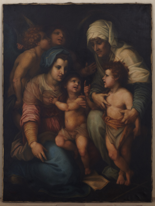 Tableau : la Vierge à l'Enfant avec sainte Élisabeth et saint Jean-Baptiste