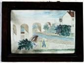 ex-voto, tableau : Chute d'un arbre sur un homme, Severino Peirani