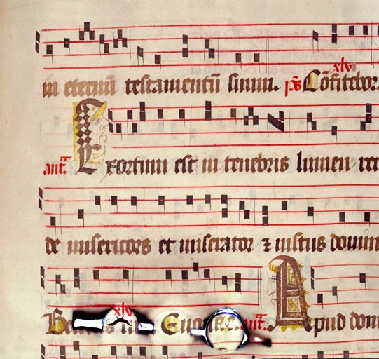 livre manuscrit (antiphonaire) dit livre d'Heures des frères Fine