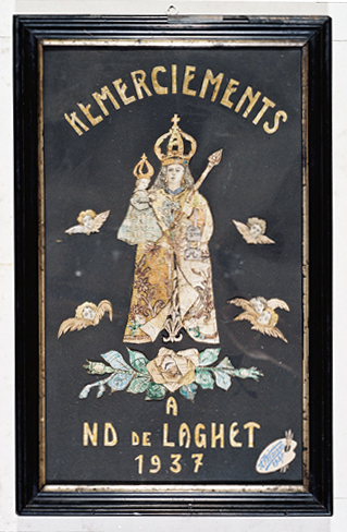 ex-voto, tableau : Vierge de Laghet (N° 3)