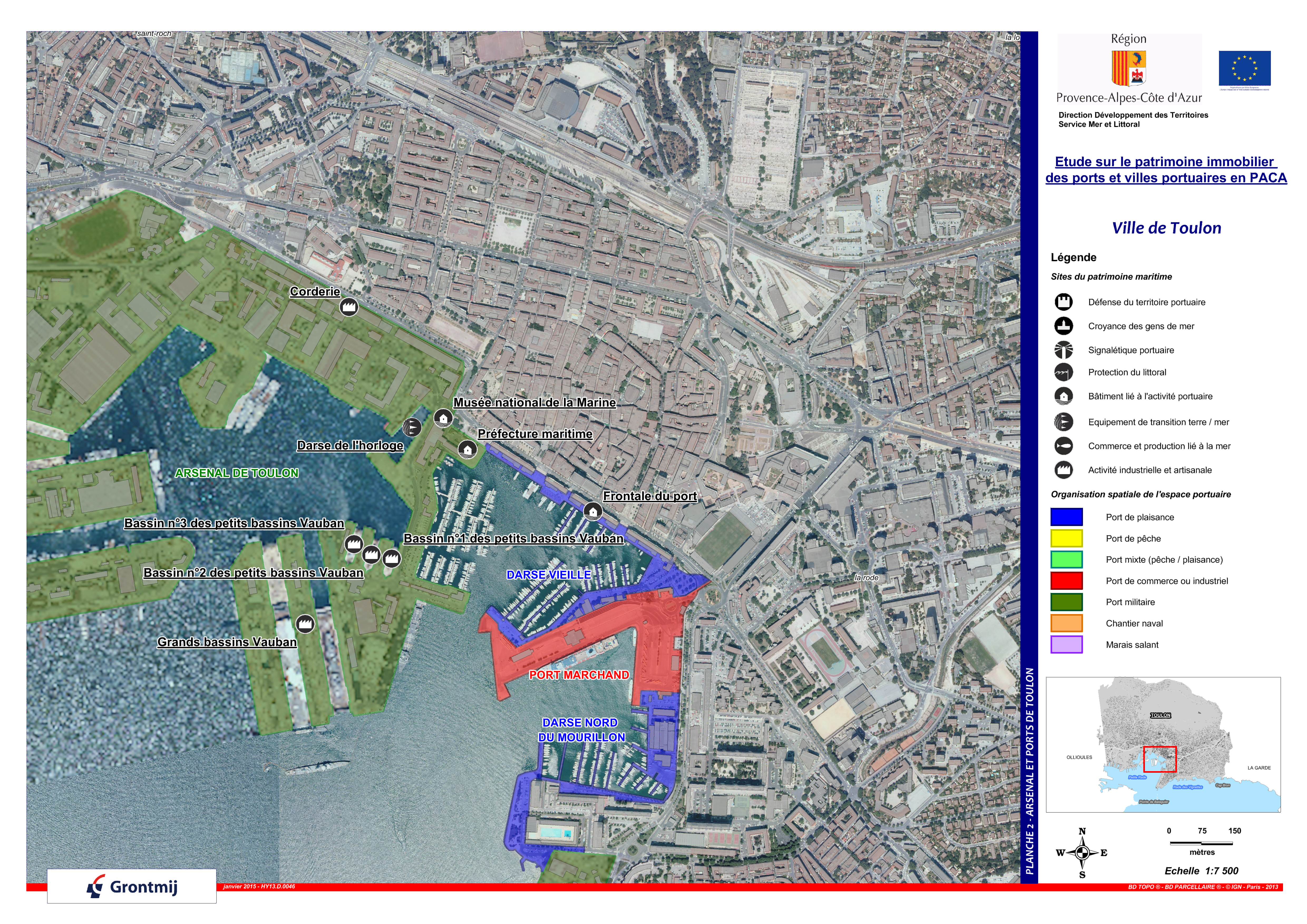 Ports et aménagements portuaires de la commune de Toulon