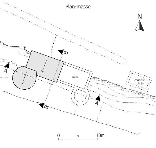 La Palud-sur-Verdon. Château de Maireste. Plan-masse.