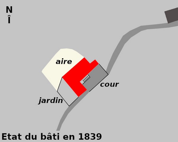 Etat du bâti et de ses abords en 1839.