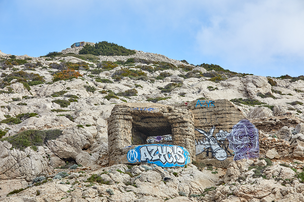 Poste photo-électrique de Croisette, poste de combat vu de la mer