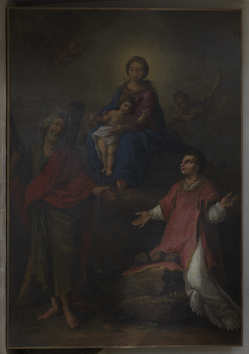 Tableau : Vierge à l'Enfant accompagnée de saint André et saint Etienne