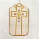 ensemble de vêtements liturgiques (N° 6) : chasuble, voile de calice, étole (ornement blanc)
