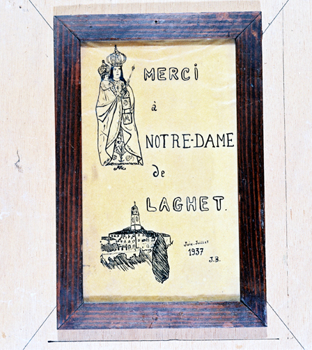 ex-voto, tableau : Vierge et sanctuaire de Notre-Dame de Laghet