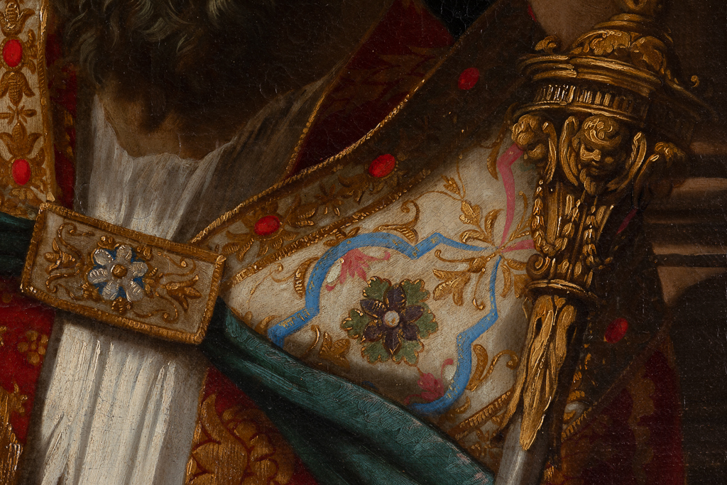 tableau : L'Education de la Vierge, avec sainte Marguerite et saint Blaise de Sébaste