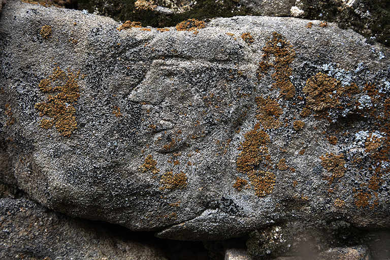 Graffiti figuratif : profil d'homme (cabane de Grand Paul, Colmars).