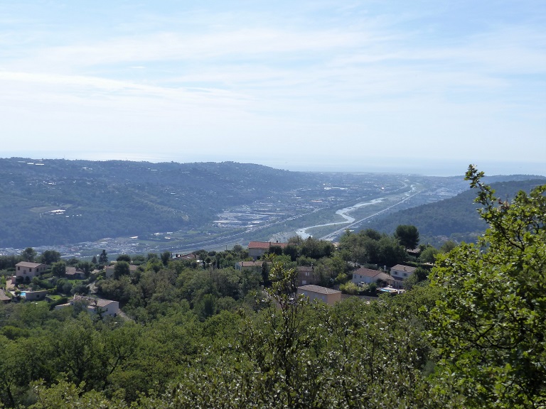 Vue de situation du fleuve du Var prise du nord-ouest.