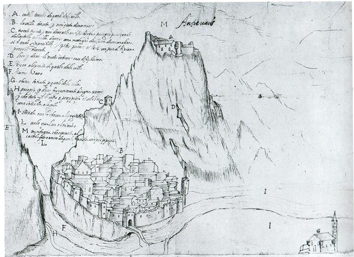Antrevaux [Vue générale d'Entrevaux, 1592].