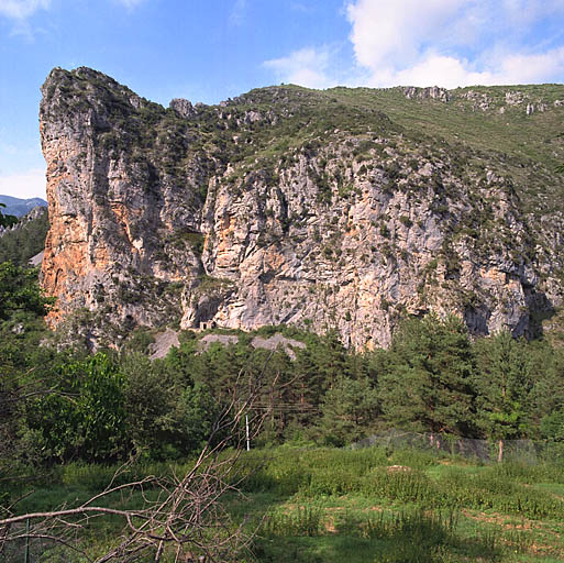 Ouvrage d'infanterie n° 92 dit du Rocher des Nids : vue d'ensemble du front montagneux.