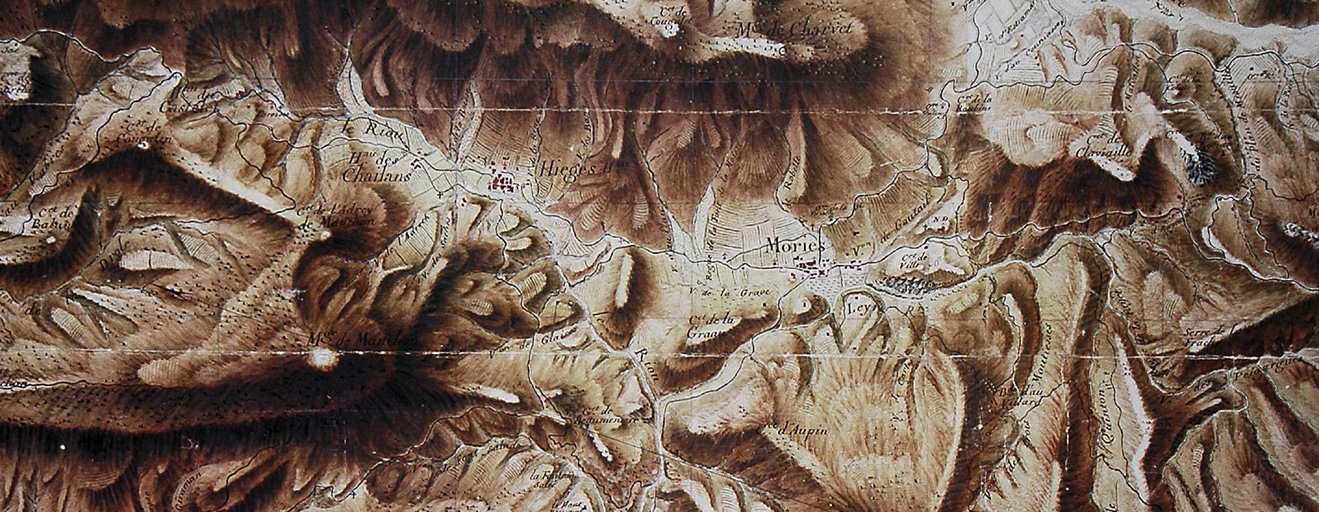 Cartes des frontières Est de la France, de Colmars à Marseille. [Détail de la feuille 195-22 : vallée de l'Asse de Moriez].