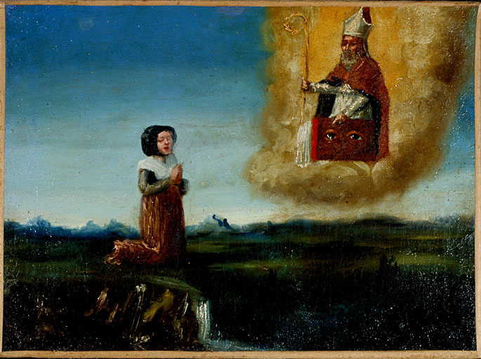 tableau, ex-voto : Demande de guérison d'une femme (N° 7)