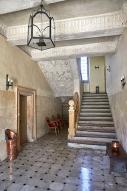Décor d'architecture (décor intérieur) : escaliers à décors de gypseries