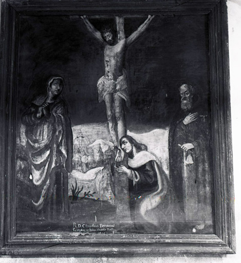 tableau : Calvaire avec saint Antoine abbé