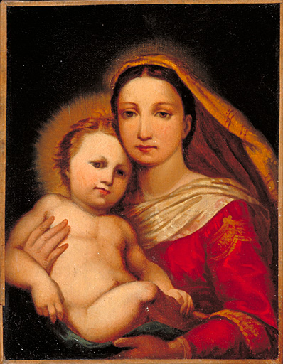 tableau, ex-voto : Vierge à l'Enfant (N° 3)