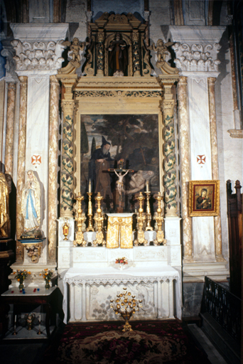 retable (retable architecturé) (2), retable de l'autel de saint Antoine abbé