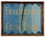 ex-voto, tableau : Remerciements sur fond bleu