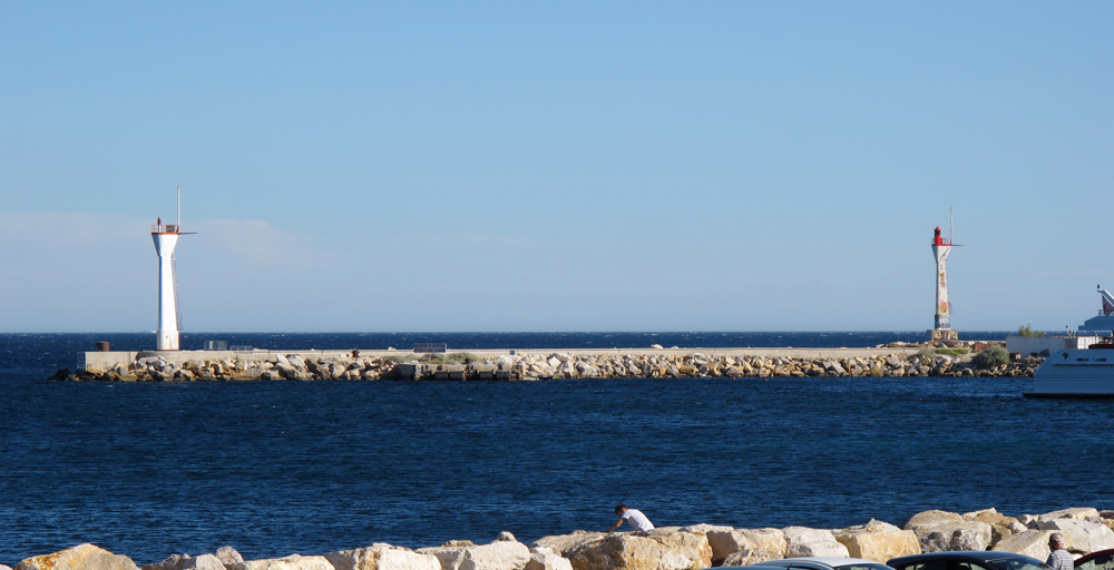 Digue dite première digue du large aujourd'hui intégré au môle neuf de la Ciotat