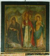 tableau : Saint Antoine, saint Claude et sainte Barbe