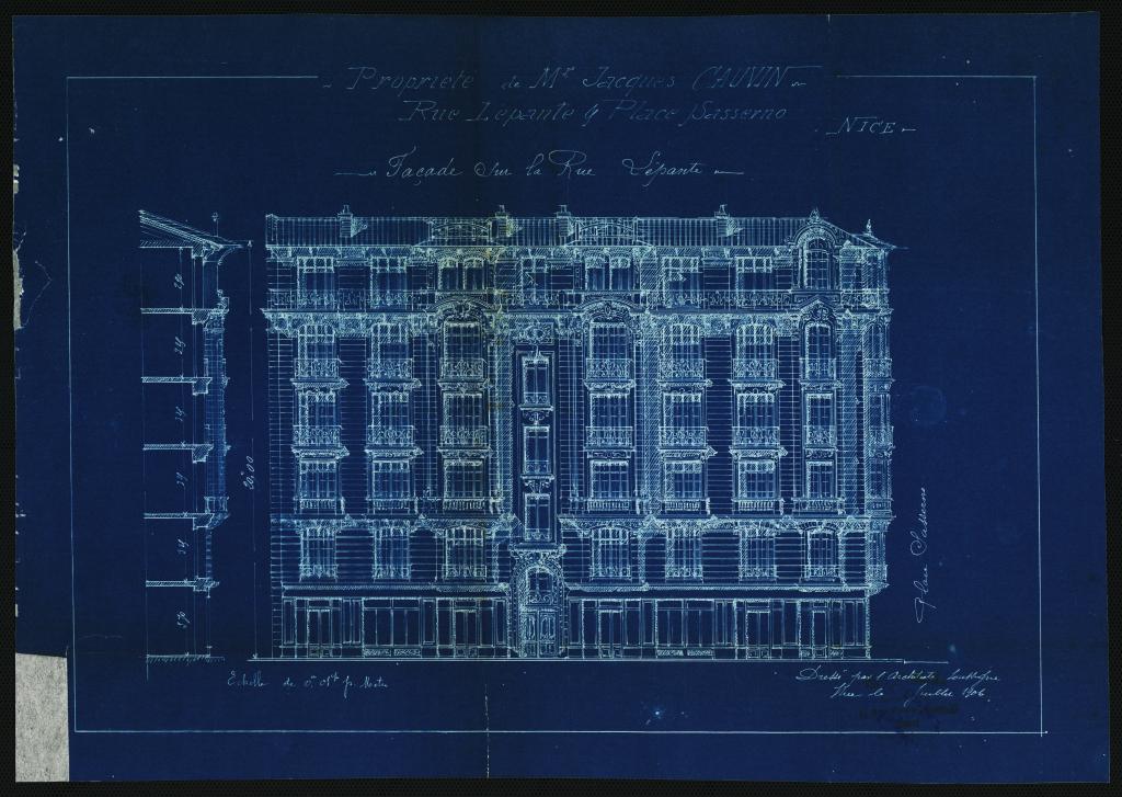 immeubles en série (série de 3) dont l'un transformé en hôtel de voyageurs (Hôtel Lépante) et un autre dit Palais Pauline