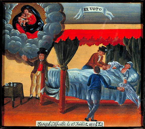 tableau, ex-voto : Demande de guérison de Joseph Abeille