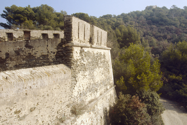 Flanc droit du demi-bastion de droite du front de gorge vu du saillant sud-est.