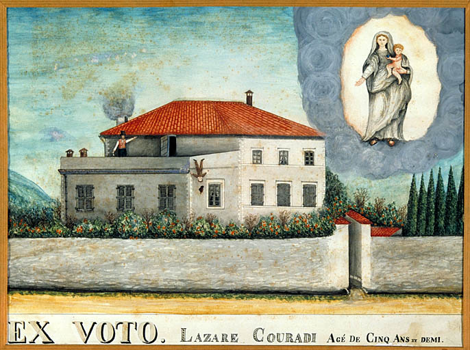 tableau, ex-voto : Chute de Lazare Couradi