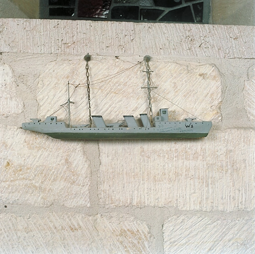 ex-voto, maquette : Bateau de guerre dit W2