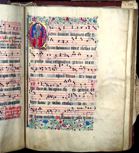 livre manuscrit (antiphonaire) dit livre d'Heures des frères Fine