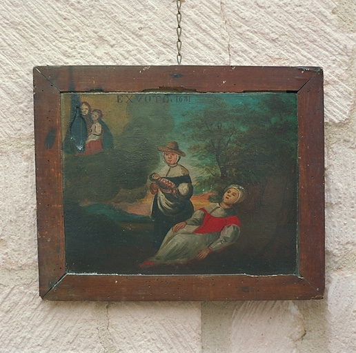 ex-voto, tableau : Accouchement imprévu