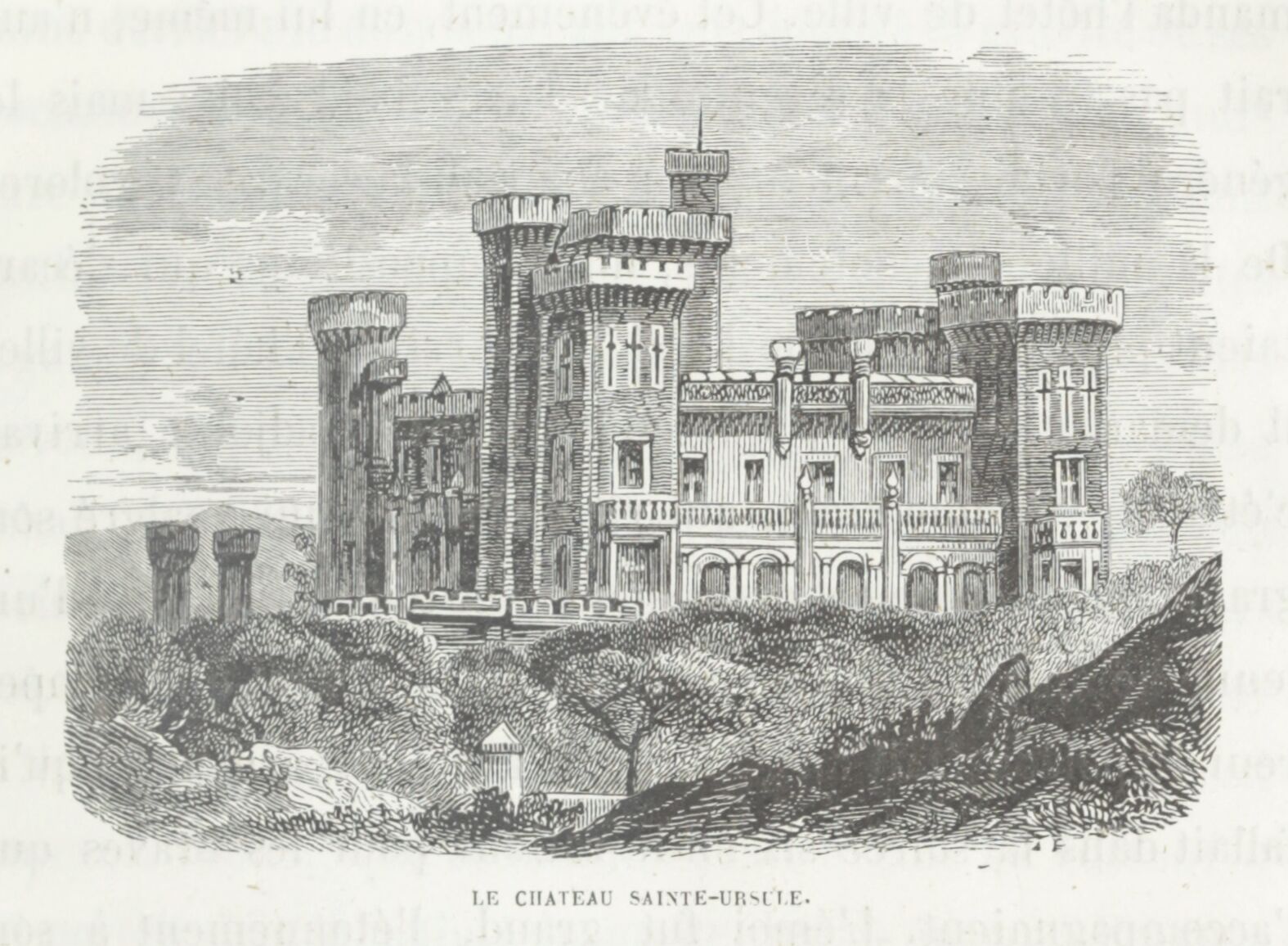 maison dite Château Sainte-Ursule ou Château des Tours, puis hôtel de voyageurs dit Hôtel du Parc, actuellement Résidence du Parc Vallombrosa