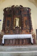 Ensemble du maître-autel : autel, 2 gradins d'autel, tabernacle, retable