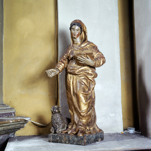 groupe sculpté (petite nature) : Sainte Geneviève de Paris