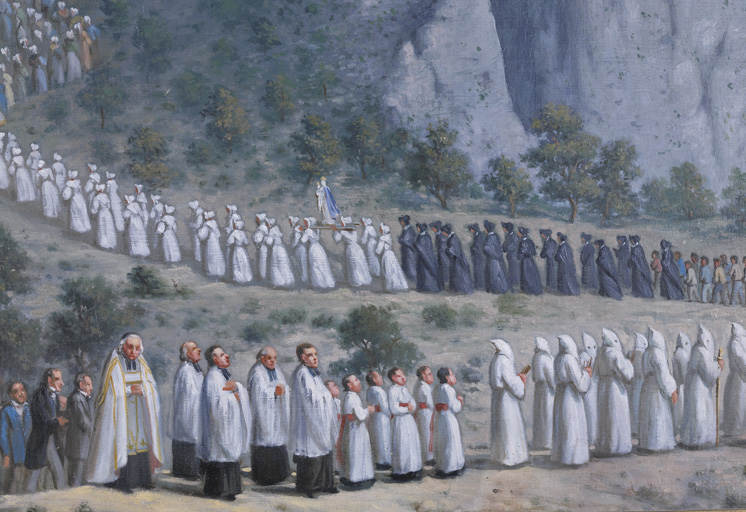 ensemble de 4 ex-voto, tableaux : Voilier, Reconnaissance pour la délivrance de la petite vérole, Castellane délivrée du choléra, Reconnaissance à Notre-Dame-du-Roc