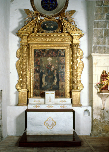 autel, 2 gradins d'autel et tabernacle de l'ensemble de l'autel du Rosaire