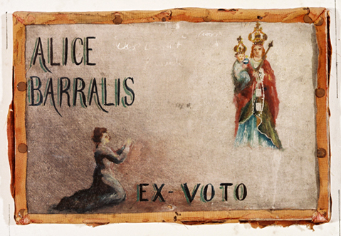 ex-voto, tableau : Prière d'une femme à Notre-Dame de Laghet, Alice Barralis