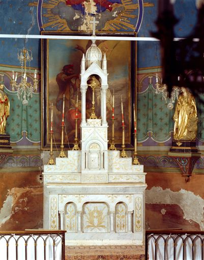 ensemble du maître-autel : autel, 5 gradins d'autel, tabernacle, exposition