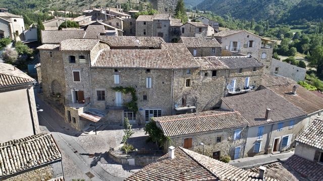 Courtine sud. Vue aérienne de situation prise du sud.