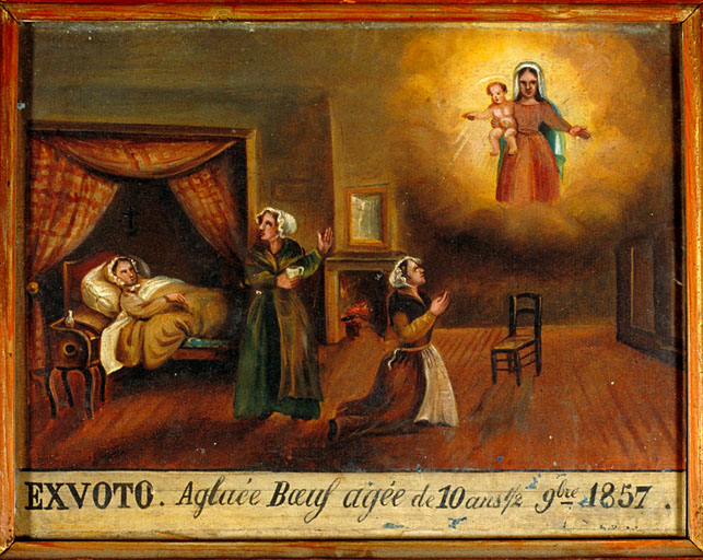 tableau, ex-voto : Demande de guérison de Aglaée Boeuf