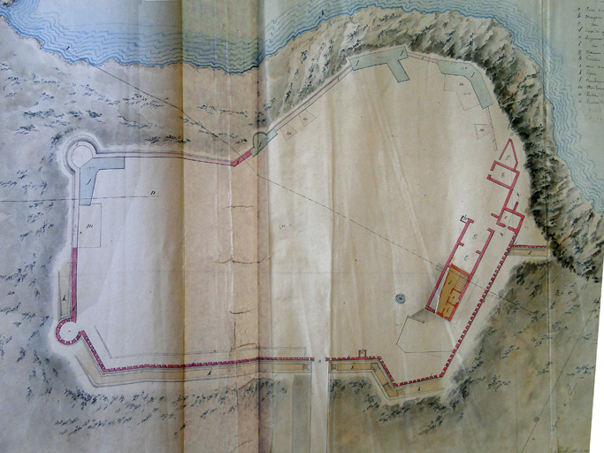 [Plan de la batterie de Bandol, feuille d'atlas des batteries de côte] 1818