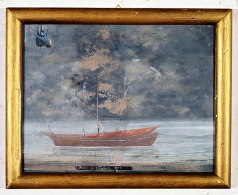 ex-voto, tableau : Bateau sous l'orage