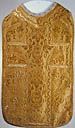 chasuble , étole, voile de calice (ornement doré)